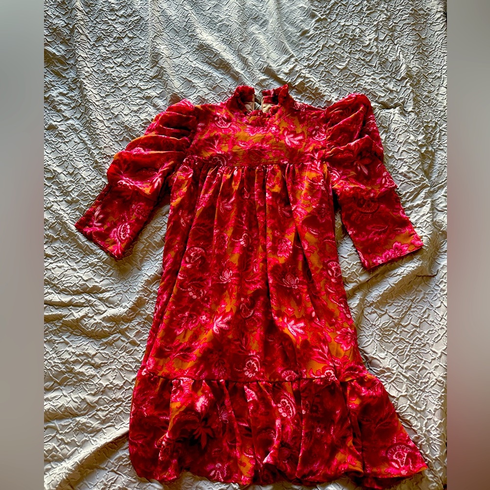 Floral Red Dress